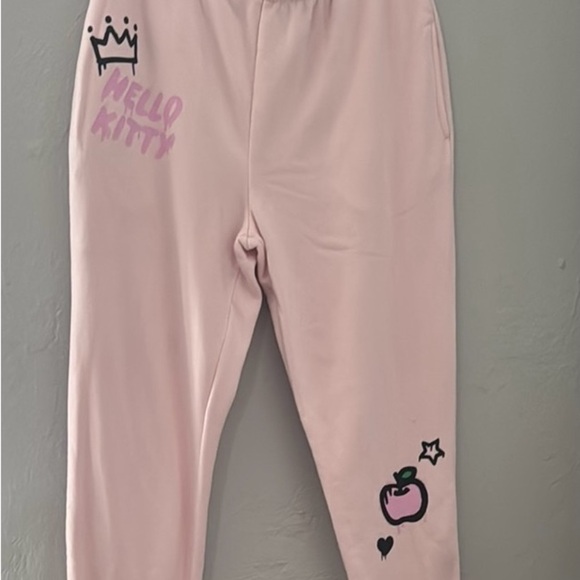 Hello Kitty Pink Joggers with Cozy Embroidery 36 - Picture 1 of 11